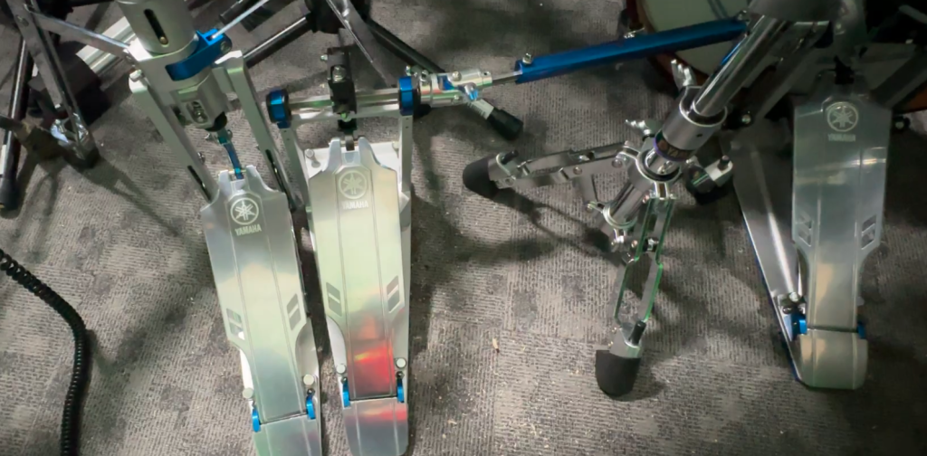 Yamaha Hex Rack and hardware in J. P. Morrison’s drum studio